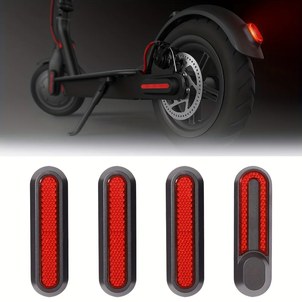 Cache-roues Réfléchissants Pour Trottinette Xiaomi M365 - Rouge Avec Vis Incluses