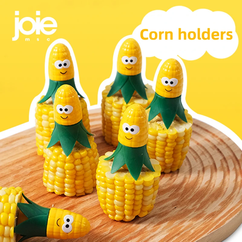 Joie Corn Holders Children Safe Heat-resistant Corn Tools For Hot Stainless Steel Forks BPA-free Food Grade Plastic Handles cutlery set western style cutlery set picnic cutlery set stainless steel cutlery set picnic tableware camping cutlery set wooden cutlery set ceramic dinnerware set