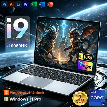 Laptop de 15.6' con Windows 11, Intel Core I9-10980HK, 16GB de RAM, 1TB SSD, Laptop para Juegos, Desbloqueo por Huella Dactilar, Retroiluminación de Teclado 1