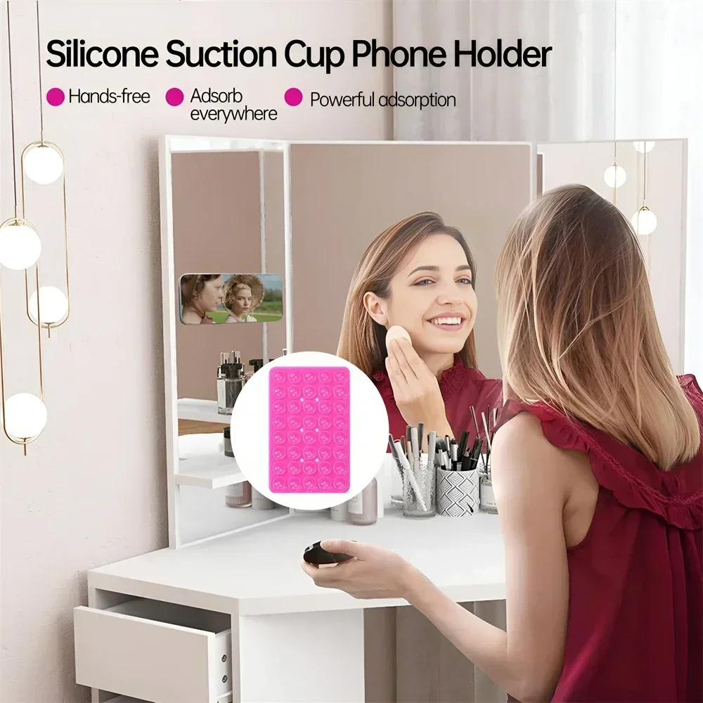 Set of 2 Double-Sided Silicone Suction Holder Phone Cases - Universal Back Cover