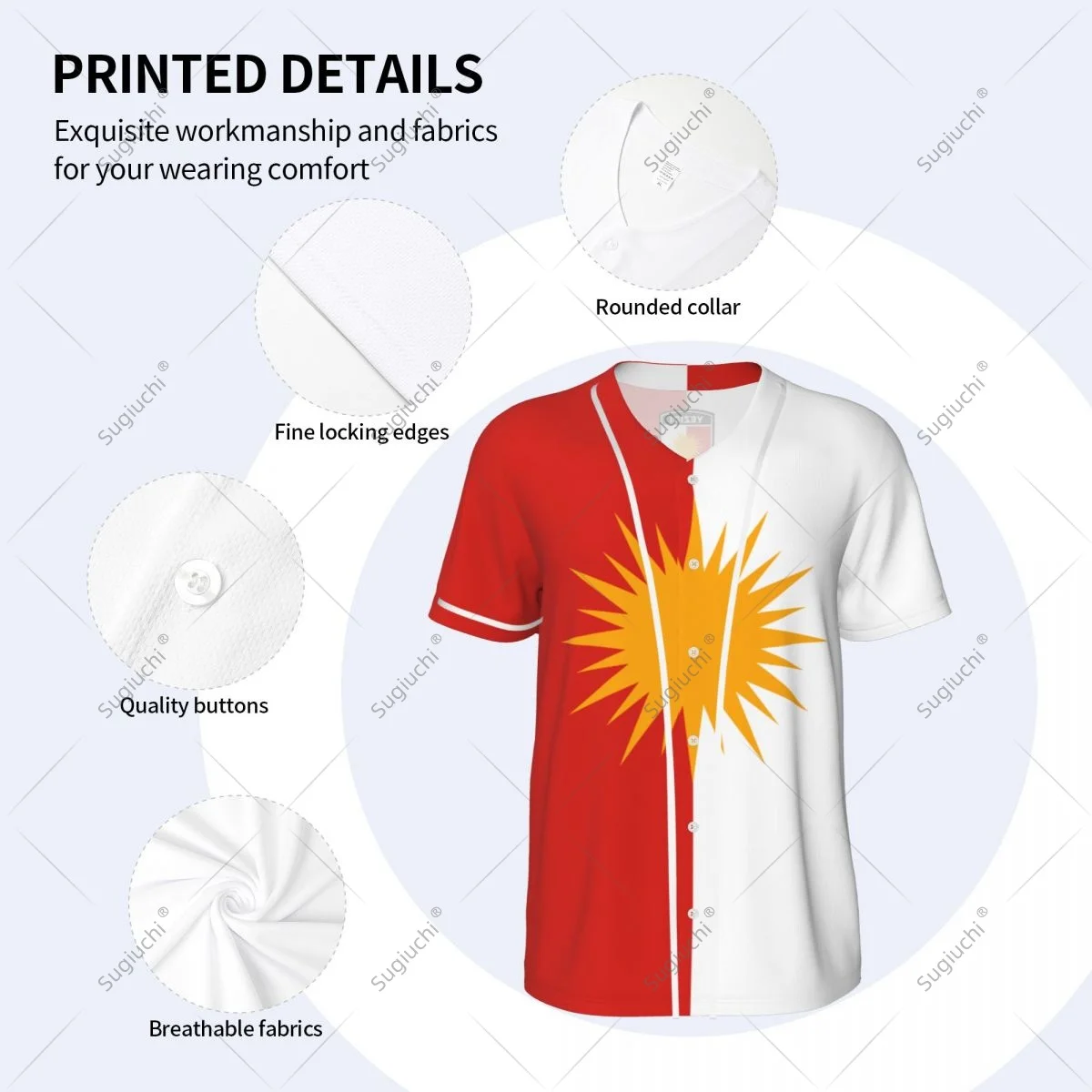 3D Printed Yezidi Flag Men Baseball Jerseys Mesh Sports T-shirt Tees Name Nunber