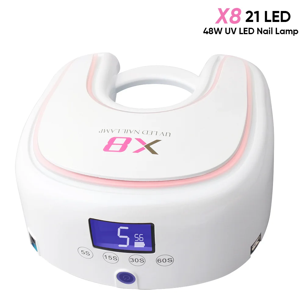 

The new 48W touch sensing lithium battery portable led phototherapy lamp rechargeable nail dryer ultraviolet drying lamp