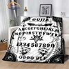 Satanic Gothic Witchcraft Blanket Ouija Board with Hands Occultism Flannel   Soft Four Seasons Portable Camping  1