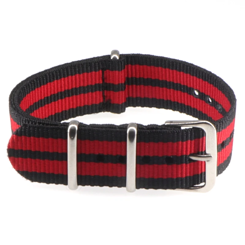 Nylon Army Sports Black Watch Strap with Belt Buckle