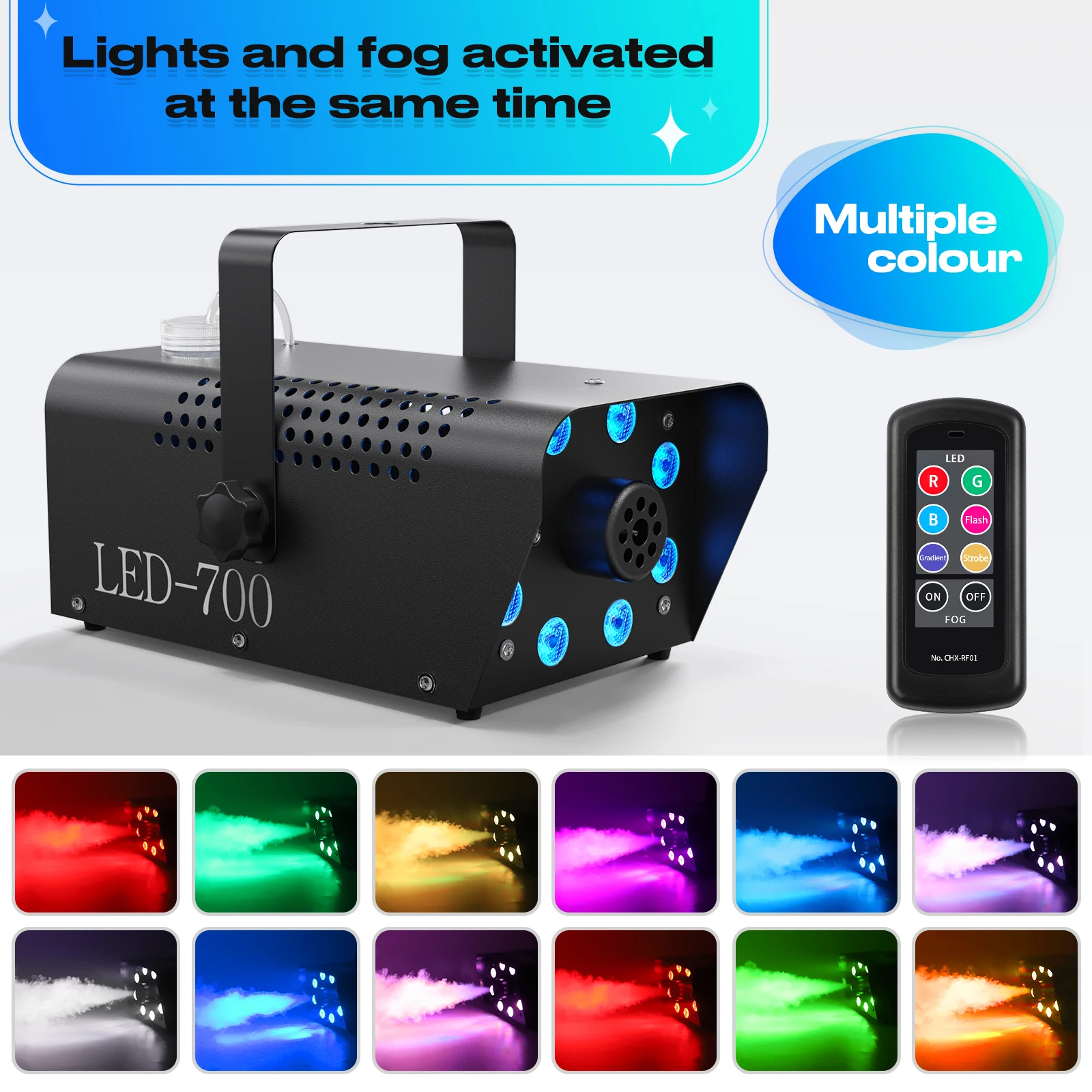 700W Led Smoke Machine Rgb 3 In 1 Led Stage Colorful Spray Equipment Stage Performance Banchetto Di Nozze Colorato Fog Machine