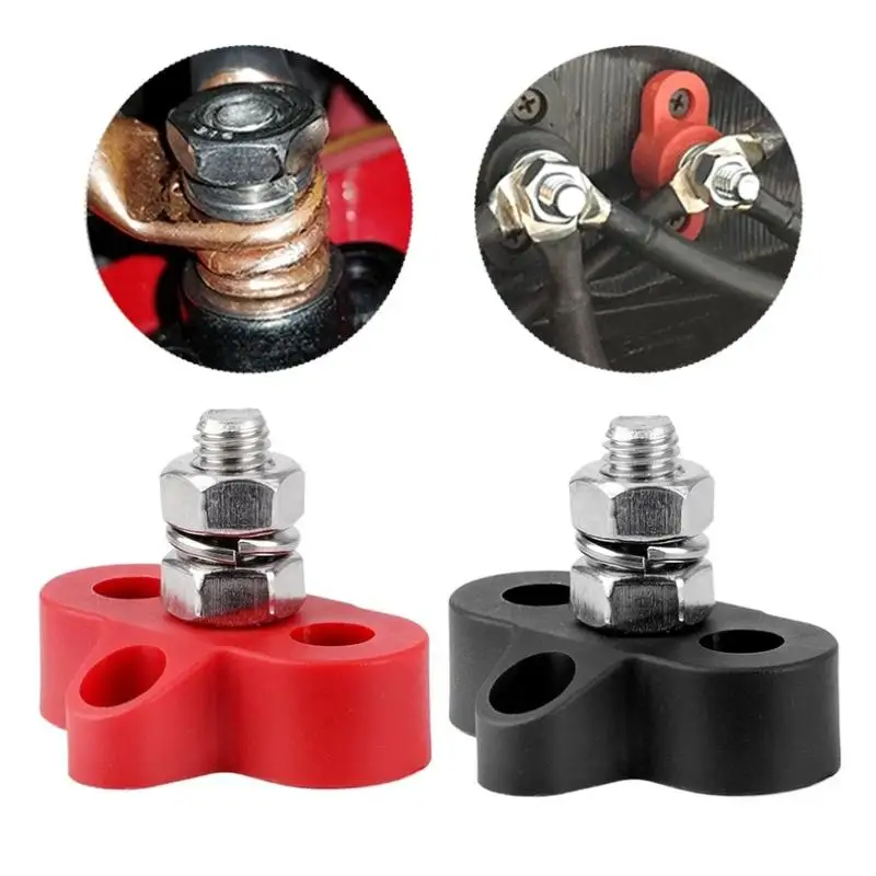 DC 48V 300A Bus Bar M10 Terminal Block Studs Battery Power Distribution Stud Connector For Truck RV Boat