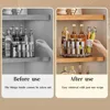 360° Rotating Spice Rack with Removable Base | Clear Plastic Turntable for Kitchen, Pantry Cosmetic & Refrigerator Organizing 3
