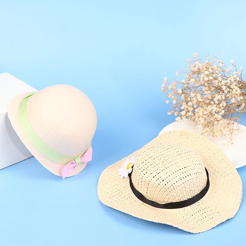 미니어처 빨대 모자, 인형 집 장식, 손으로 짠 인형 집 액세서리, 24 가지 종류