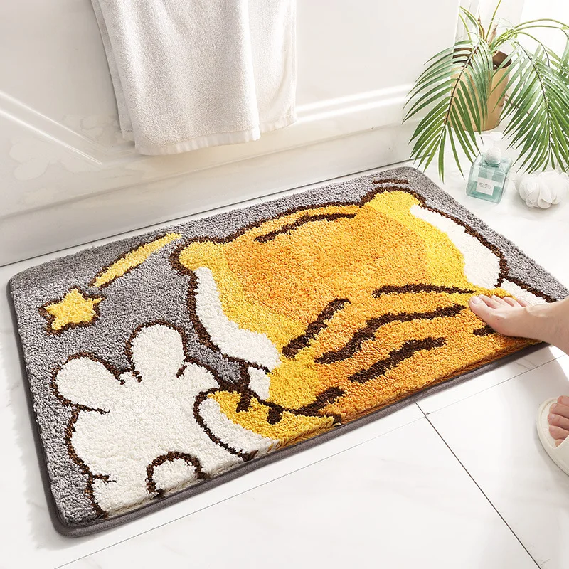 

Cartoon Akita Dog Flocking Carpet Floor Mat rug