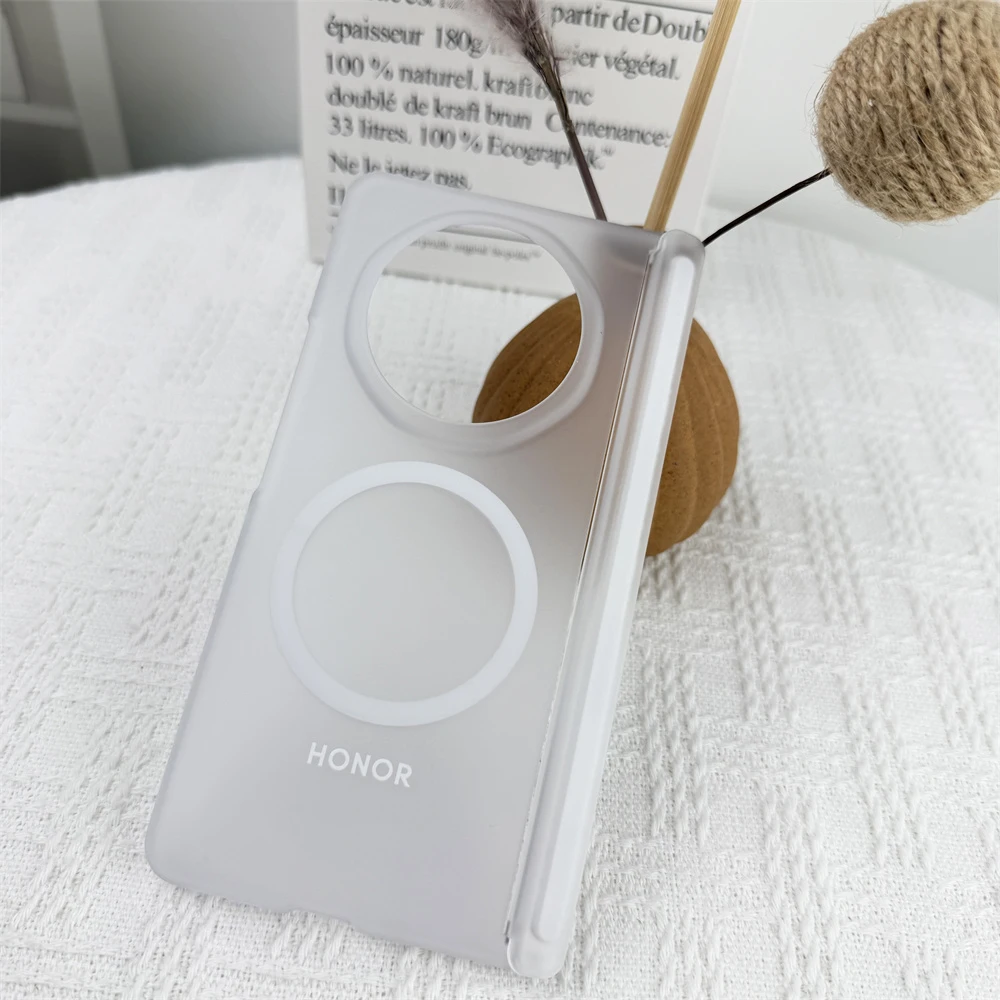 Ice Crystal Ultra Thin Magnetic Hinge Shockproof Case - Clear/Matte Finish