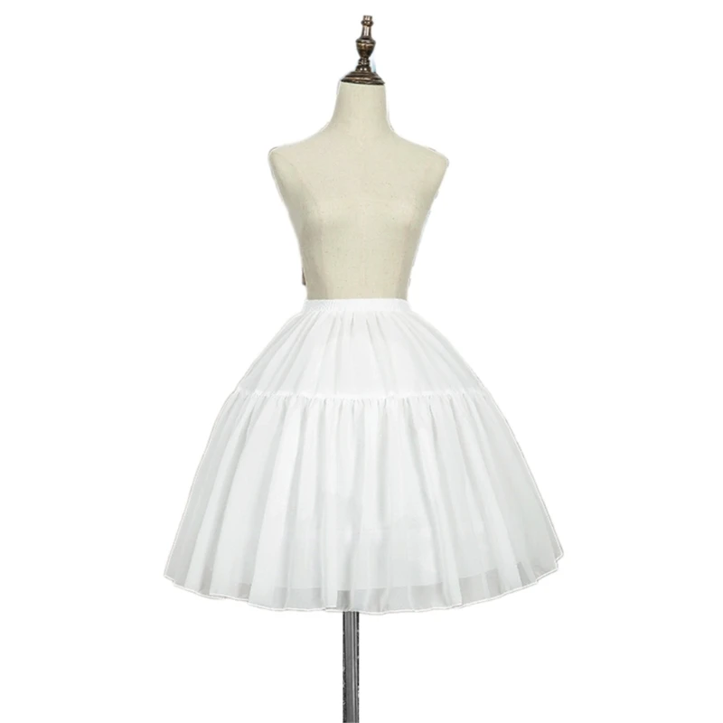 

Women 4 Layer 35cm Ruffled Tulle Mini Tutus Skirt Petticoat for Party Costume