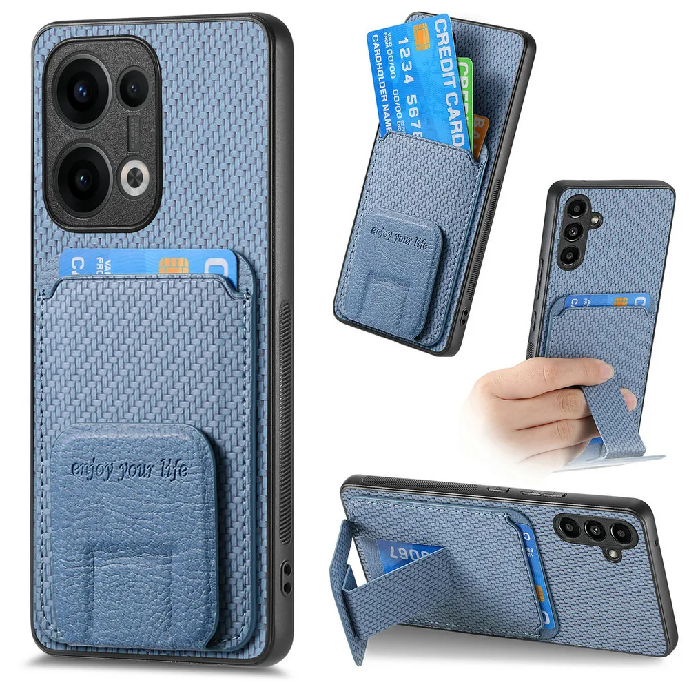 Luxury Leather Wallet Case with Card Holder and Magnetic Back Cover