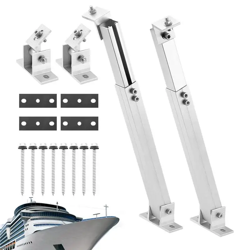 

RV Solar Panel Brackets Adjustable Solar Panel Bracket Aluminum Alloy Solar Power System Supporting Stands Solar Panel Bracket