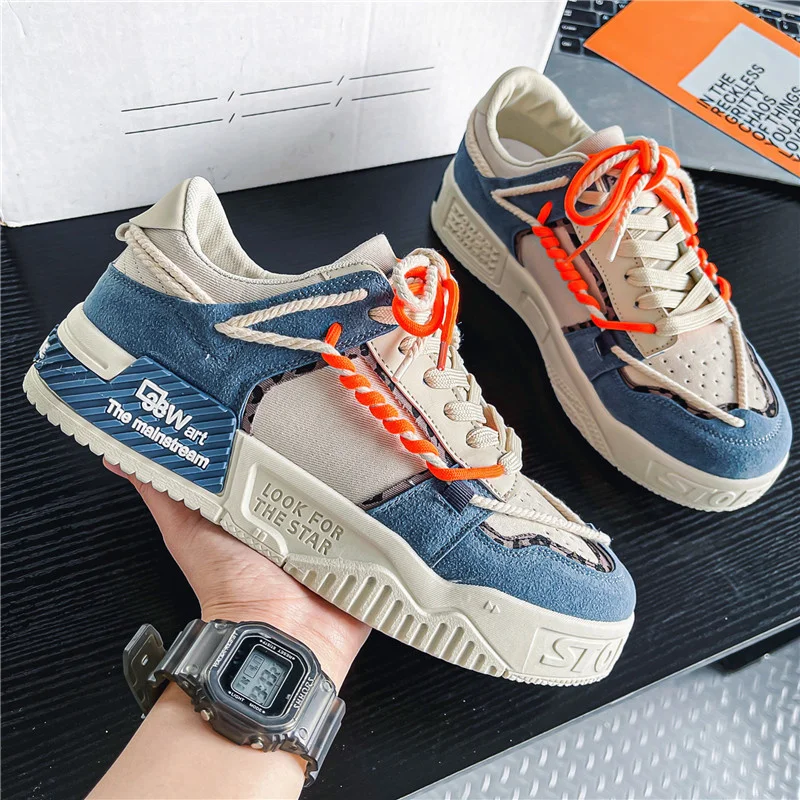 

Men Skateboarding Shoes Canvas Thick Bottom Platform Shoes Comfortable Breathable Shoes Casual Sneakers Student Shoe