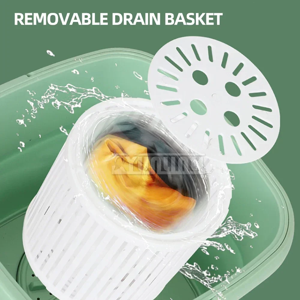 25L Large Capacity Portable Folding Washing Machine Automatic Mini Underwear Washing Machine 3