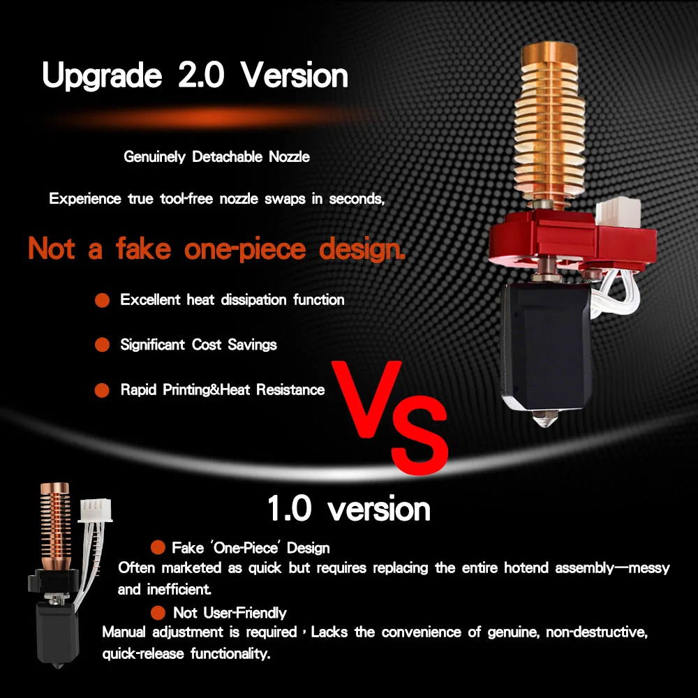 Neuestes verbessertes Hotend-Kit für Flashforge Adventurer 5M/5M Pro Hotend AD5M Düsenset, Keramik-Heizblock und Hartstahldüse – Detail 9