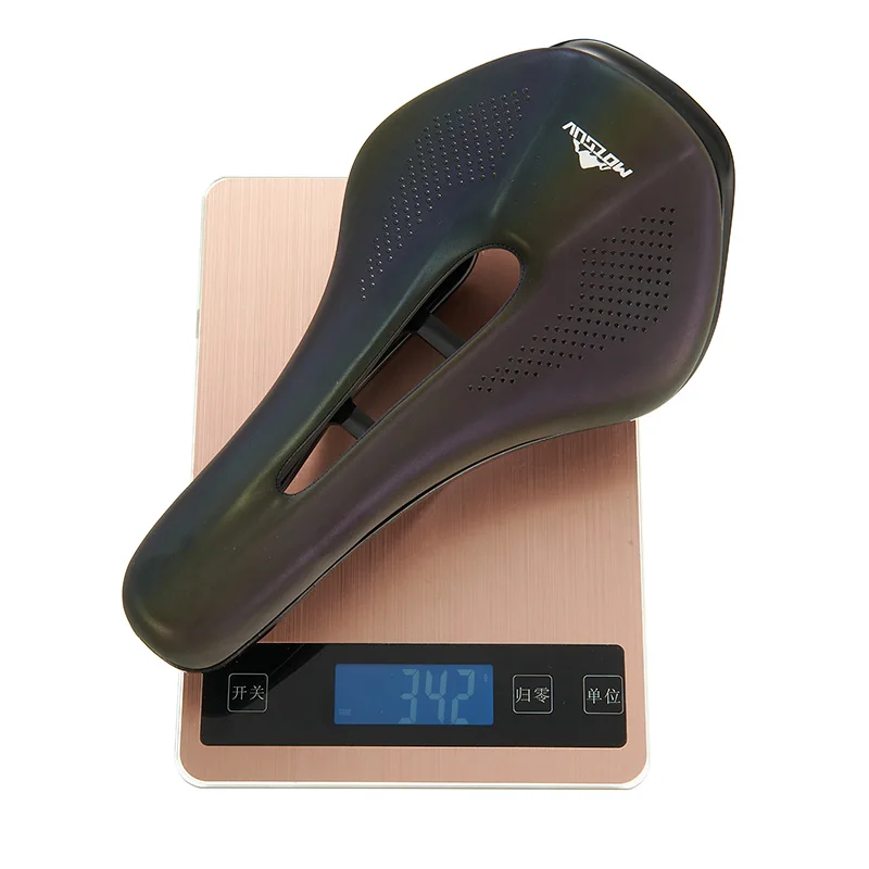 MOTSUV Bicycle Rainbow Saddle Soft Silica Gel PU Leather Comfortable Road Mountain Bike Seat Cushion Shockproof Front Seat Mat bicycle saddle