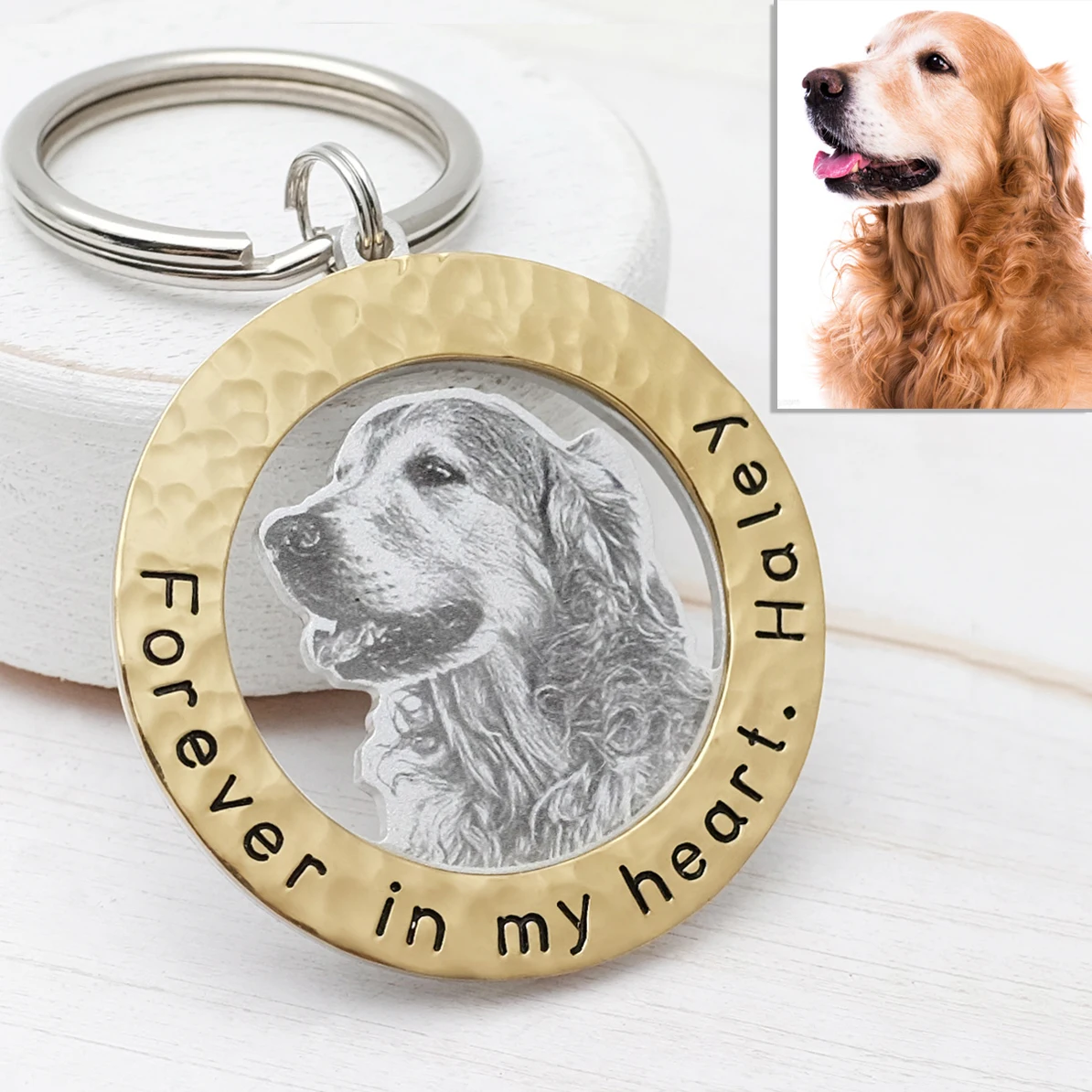 Personalized Dog Photo Keychain Custom Pet Portrait Key Chain Cat Photo Keepsakes Keyring Memorial Jewelry Gift for Dog Lover personalized film roll keychain custom photo keychain camera memory keychain custom gift birthday for lover dad mom kids friend