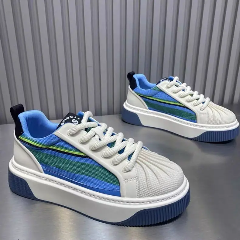 Moderne Herren Freizeitschuhe Mit Streifen Design Und Flachsohle_voghion.com