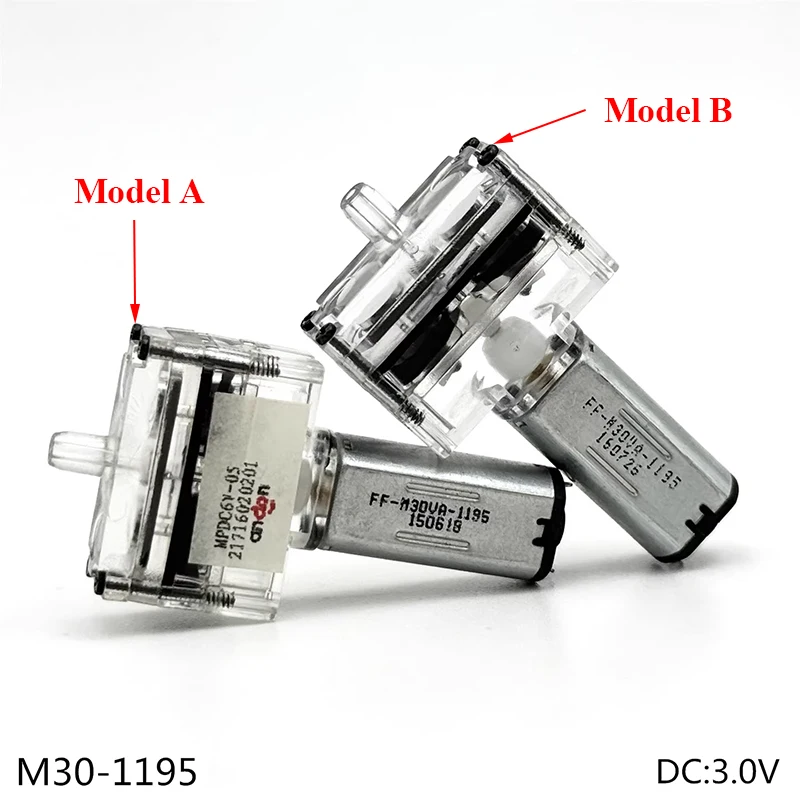 소형 M30 마이크로 다이어프램 에어 펌프 DC 3V 3.7V 수중 장비용 투명 헤드 산소 펌프