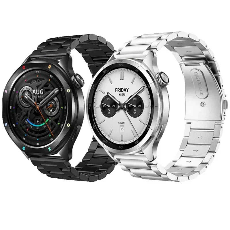 Elegant Stainless Steel Metal Watch Strap - 22MM Bracelet