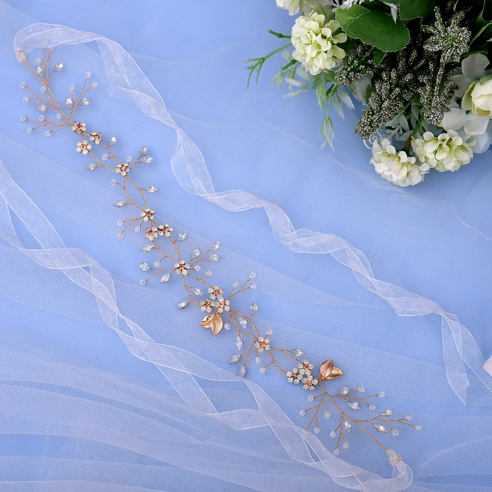 Prom Headband for Women Bride Handmade Crystal Rhinestone Tiaras Hairbands Wedding Hair Accessories Crown Jewelry Bride Hairband