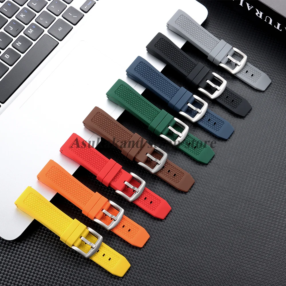 Enhanced Silicone Sport Watch Band with Quick Release - Men's Rubber Bracelet