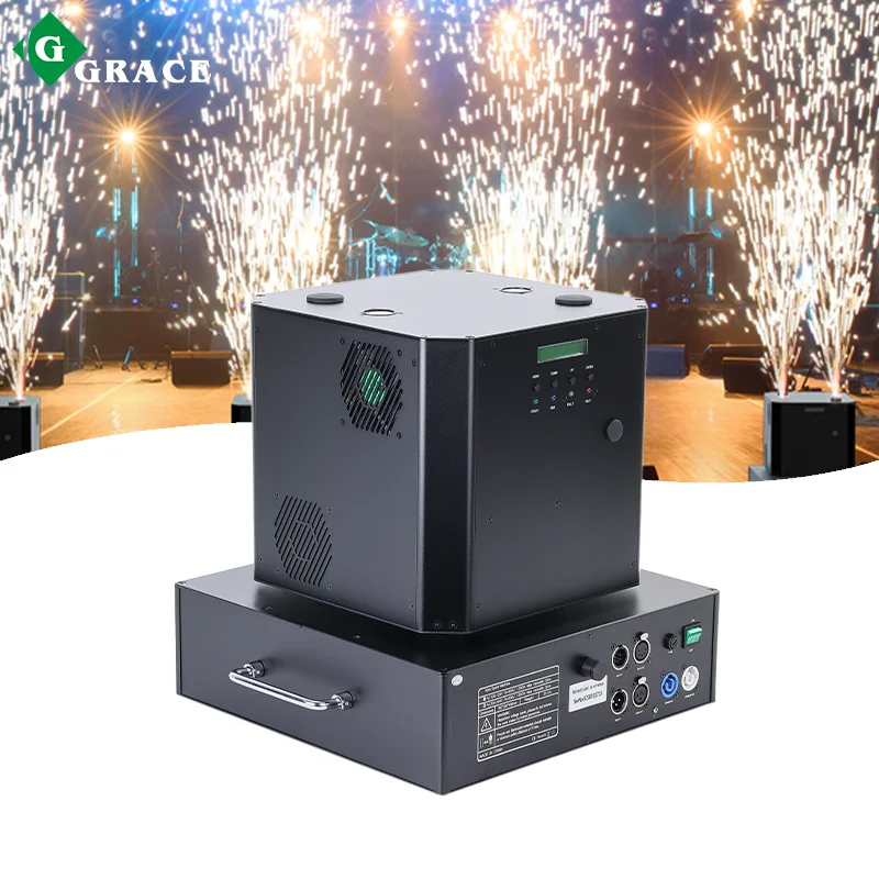 

Grace Dual Head Rotation Cold Sparklers Cold Flame Sparkuler Spin Machine Dancing Spark Machine