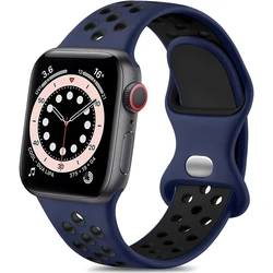 Premium Silicone Sports Watch Strap - Durable Rubber Band for Ultimate Comfort and Style (Blue black)