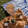 ZK20 Rattan Storage Basket Large Capacity Portable Rustic Picnic Basket with Lid and Handle Fruit Storage Basket 5