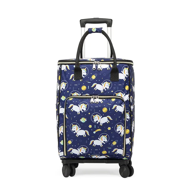 Könnyű Univerzális Kerékkocsi Táska Kézitáska Négykerekű Bevásárló Élelmiszerbolt Vízálló Nagy Kapacitás-Szétszerelés Összecsukása - Image 4