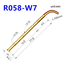 

200PCS R058-2W7 Test Needle Sleeve Outer Diameter 0.72mm, Wire Length 700mm Needle Seat