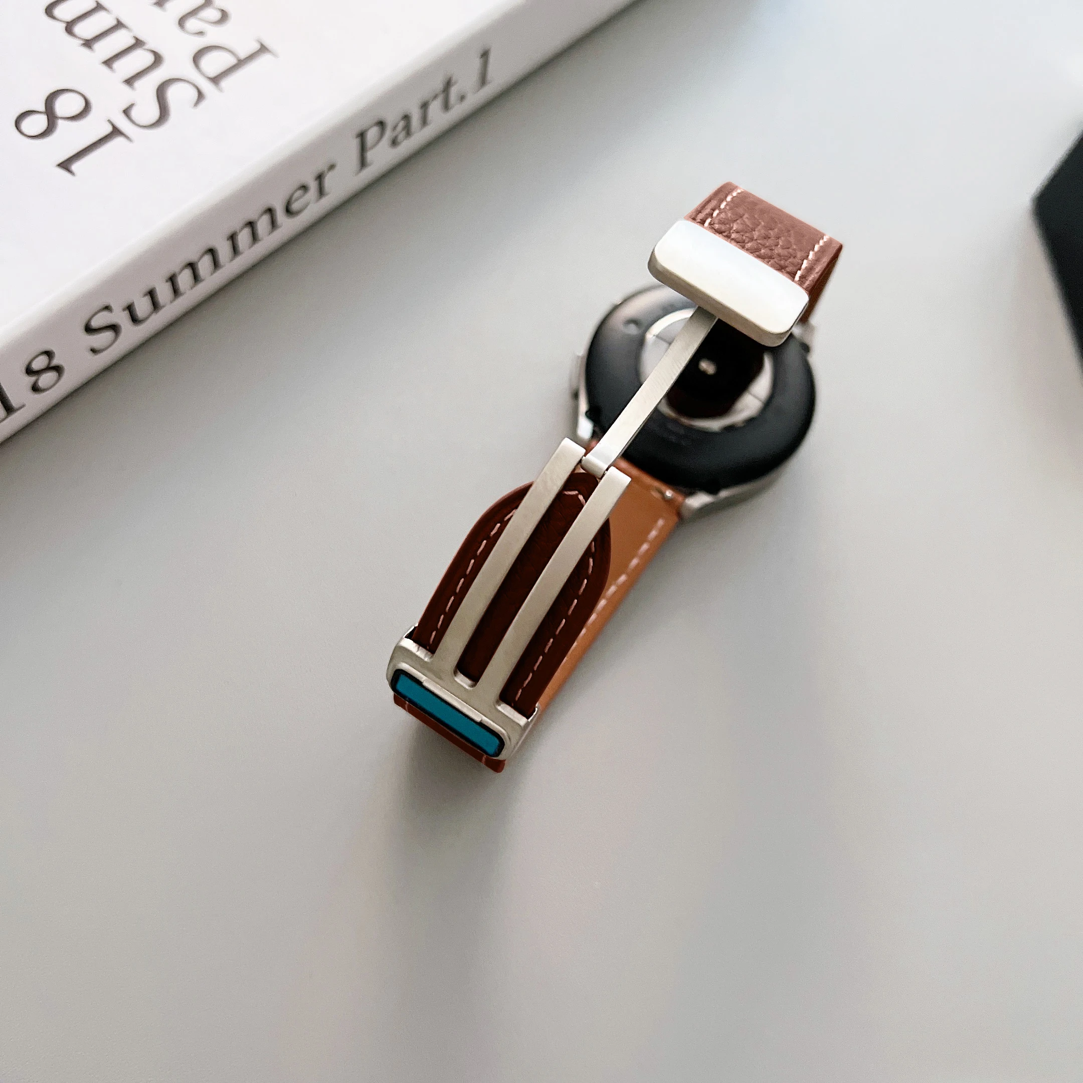 Premium Leather Strap with Magnetic Buckle