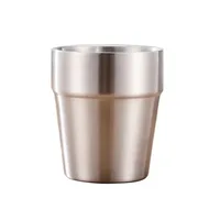 Glossy Surface Beer Mugs Double-Wall Stainless Steel Water Cup Coffee Tea Anti-scalding Party Mug Drinkware Customization Logo 3