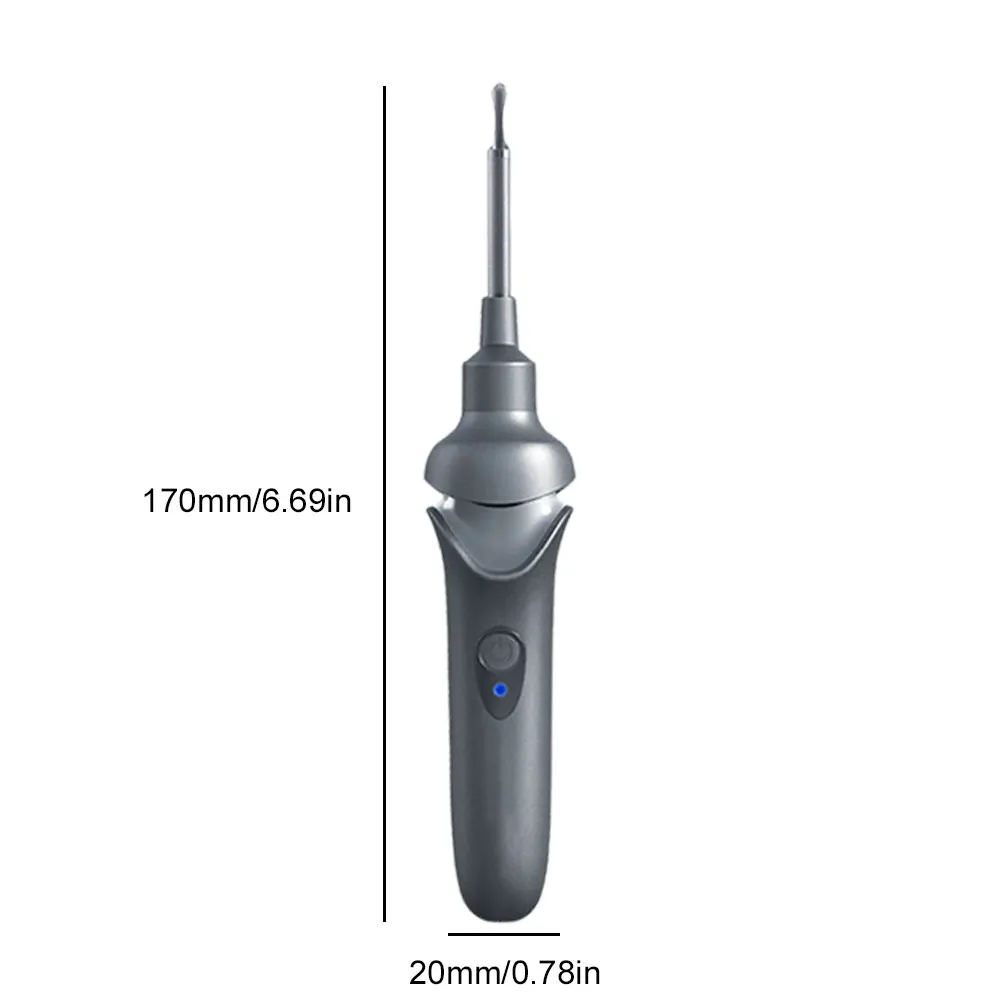 Ear Cleaner with Camera & LED Lights Electric Vacuum Earwax Remover 2 Gears Wireless Ear Wax Remover for Daily Pick