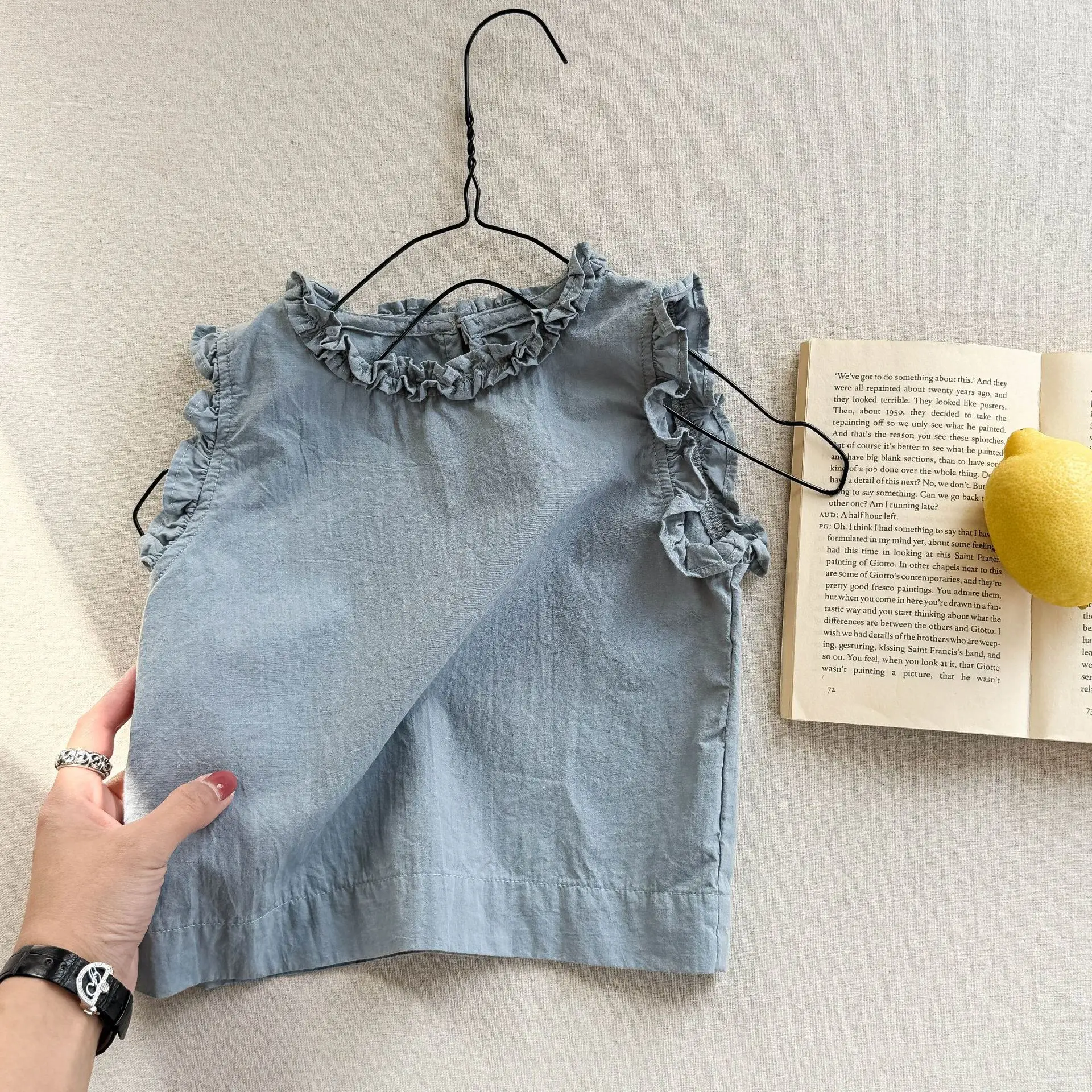 Kids shirts Children's Vest Summer Korean Girl's Sleeveless Lace 1-7Year Casual Tops