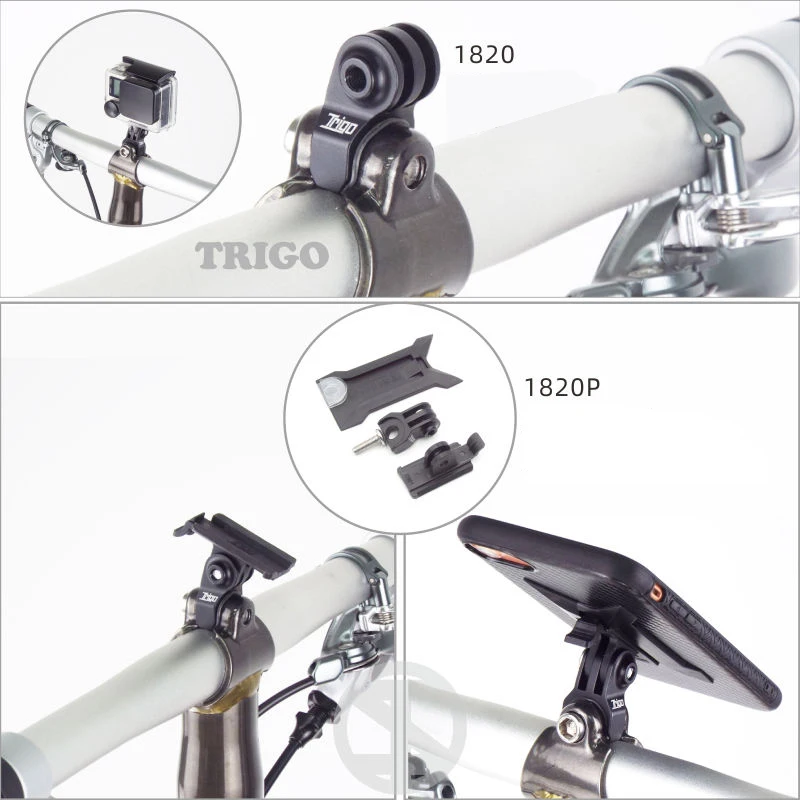 Trigo TRP1820 1946 Bicycle Alloy Computer Phone Light Mount Gopro