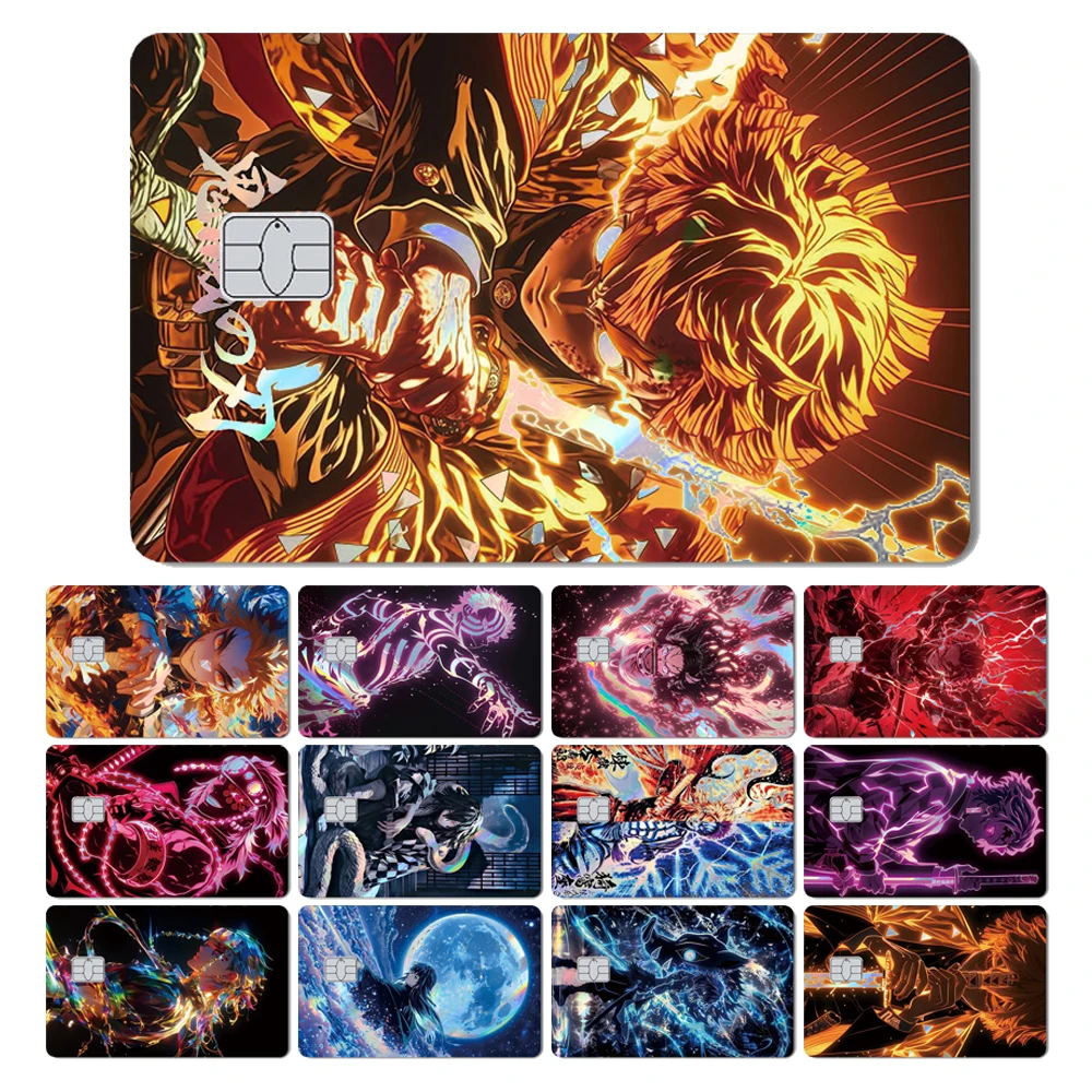 Magic Shark 2026 New Hot Demon Slayers Anime Shinny Holographic Laser Skin Cover Aufkleberfolie für Debit Credit Bank Card