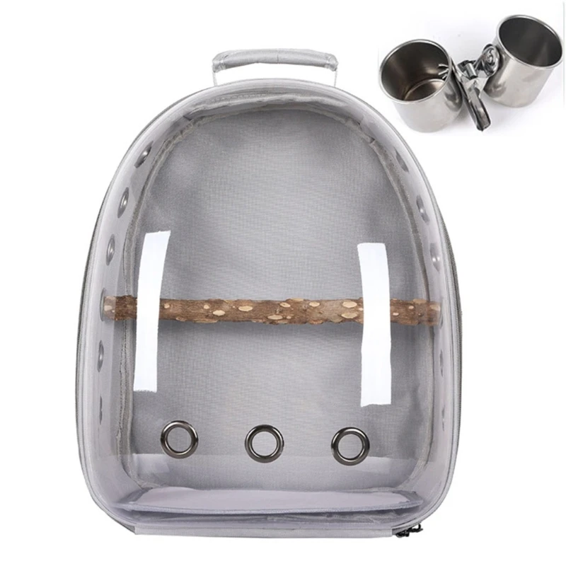Cats Dog Backpack Transparent Backpack Breathable Parrot-Carrier Bag