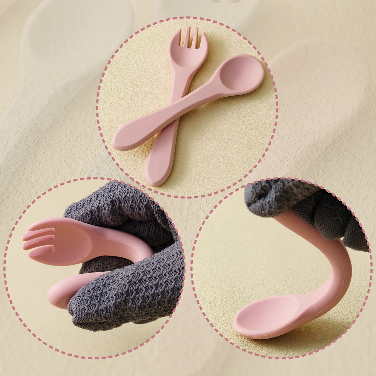 Silicone Feeding Set Color Kids BPA Free Silicone Baby Feeding Set 4Pcs Cartoon Shape Sucker Diishes Plate Suction Bowl Feeding Spoon Fork Sippy Cup Silicone Meal Set Baby Tableware Set