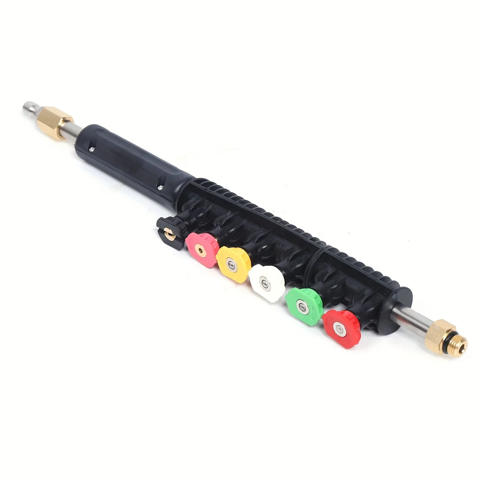10 Pieces High Pressure Washer Cleaning Extension Pole, Power Washer Spray Gun with 6 Spray Heads, Ditch Cleaning Pipe Bender