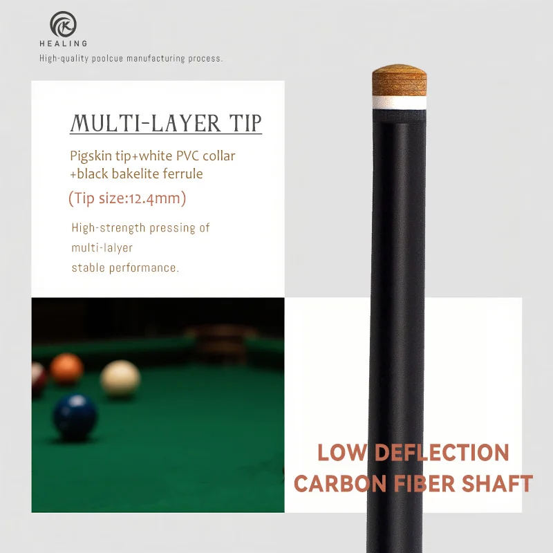 Premium Christmas Gift 12.5mm Carbon Fiber Pool Cue With Quick-Release Joint Professional Low Deflection Billiard Stick For Dad - 18 - View #11