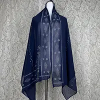 2025 small 70x180cm chiffon New African Net Hijab Scarf For Muslim Women African Dubai Islam Headscarf Embroidery Shawls