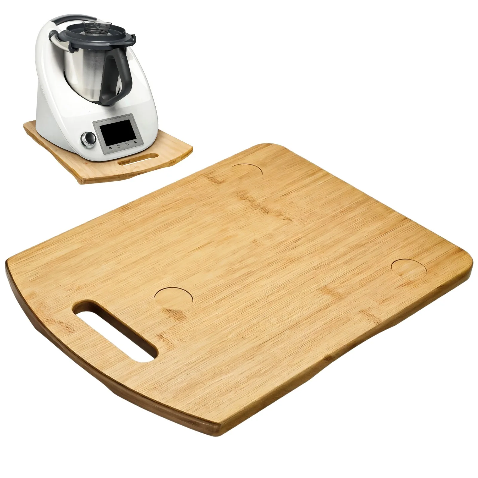 Wooden Sliding Board For Thermomix TM5 TM6 Wood Kitchen Appliance Tray Stable Wood Thermomix Accessories 15.6 X 11.2 X 1.1in