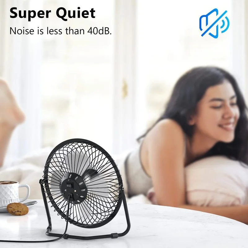 USB Quiet Fan Desktop Cooler for Phone Laptop Summer Cooling Fan 180 Degree Rotation 4 Blades USB Mini Black/White/Blue mini fan cooling fan
