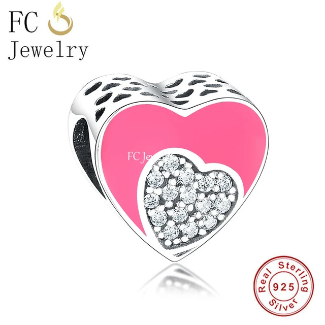 Gold Heart Lock Clip Beads Charm 100% 925 Sterling Silver fit for Authentic  Women Charms Bracelets Women bead Fit Women Bracelet