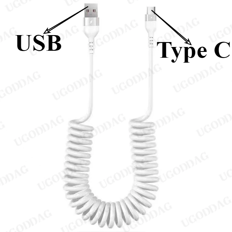 ตัวเลือกสินค้า สายชาร์จ USB-C ปรับยาวได้ สำหรับมือถือ Android