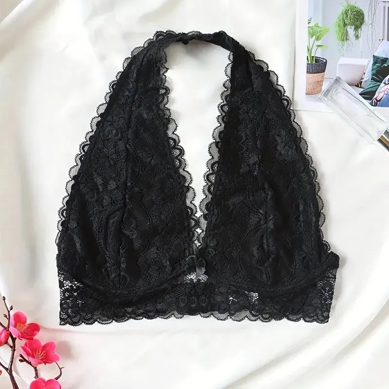Women Lingerie Bra Women Lace Bra With Straps Camisole Underwear V Neck Soft Comfortable Casual