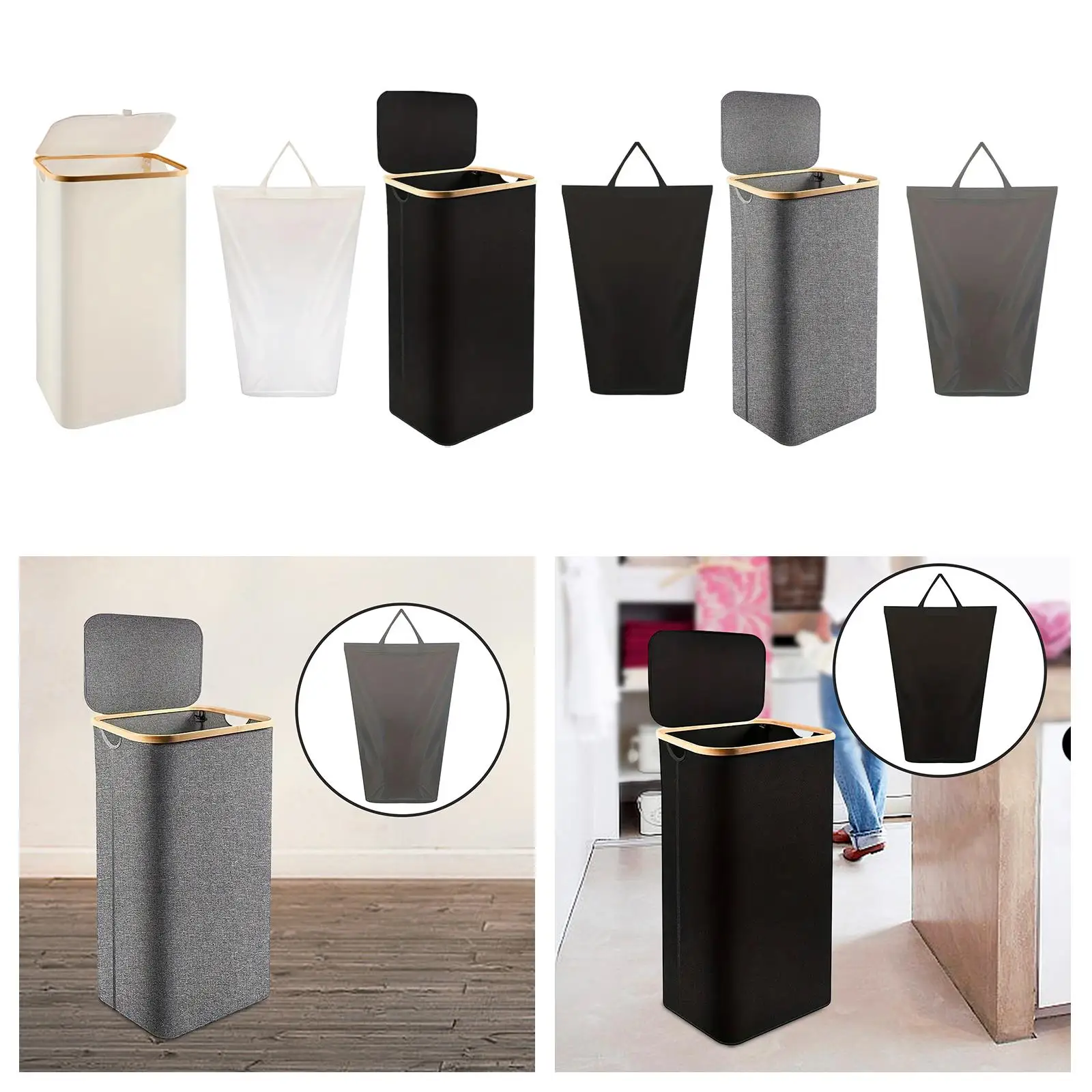 Laundry Basket Laundry Hamper Foldable Portable Dirty Clothes Hamper Clothes Storage Basket Bins for Nursery Bedroom