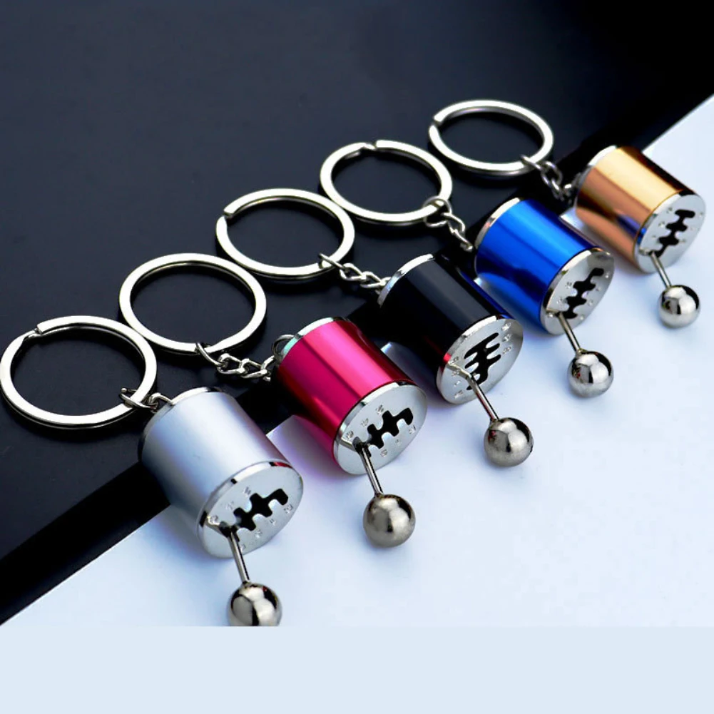 New Keychains Gear Knob Shift Gearbox Stick Gift Six Speed Manual Shift